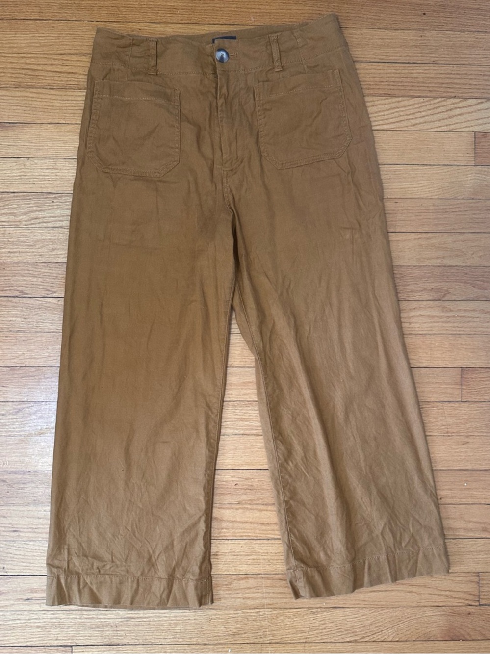 Anthropologie Women's Cropped Chinos - Camel Brown